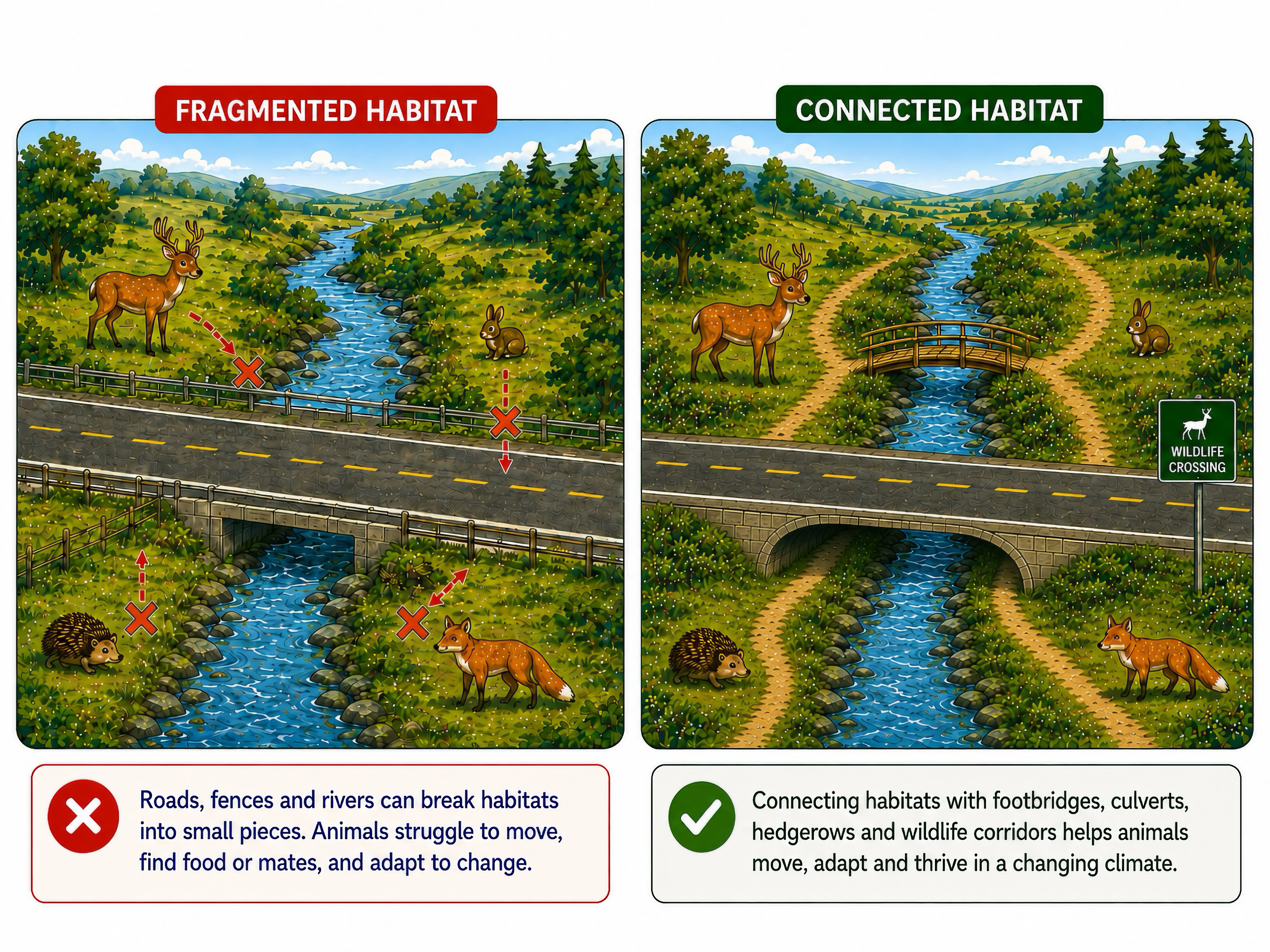 Reconnecting habitats