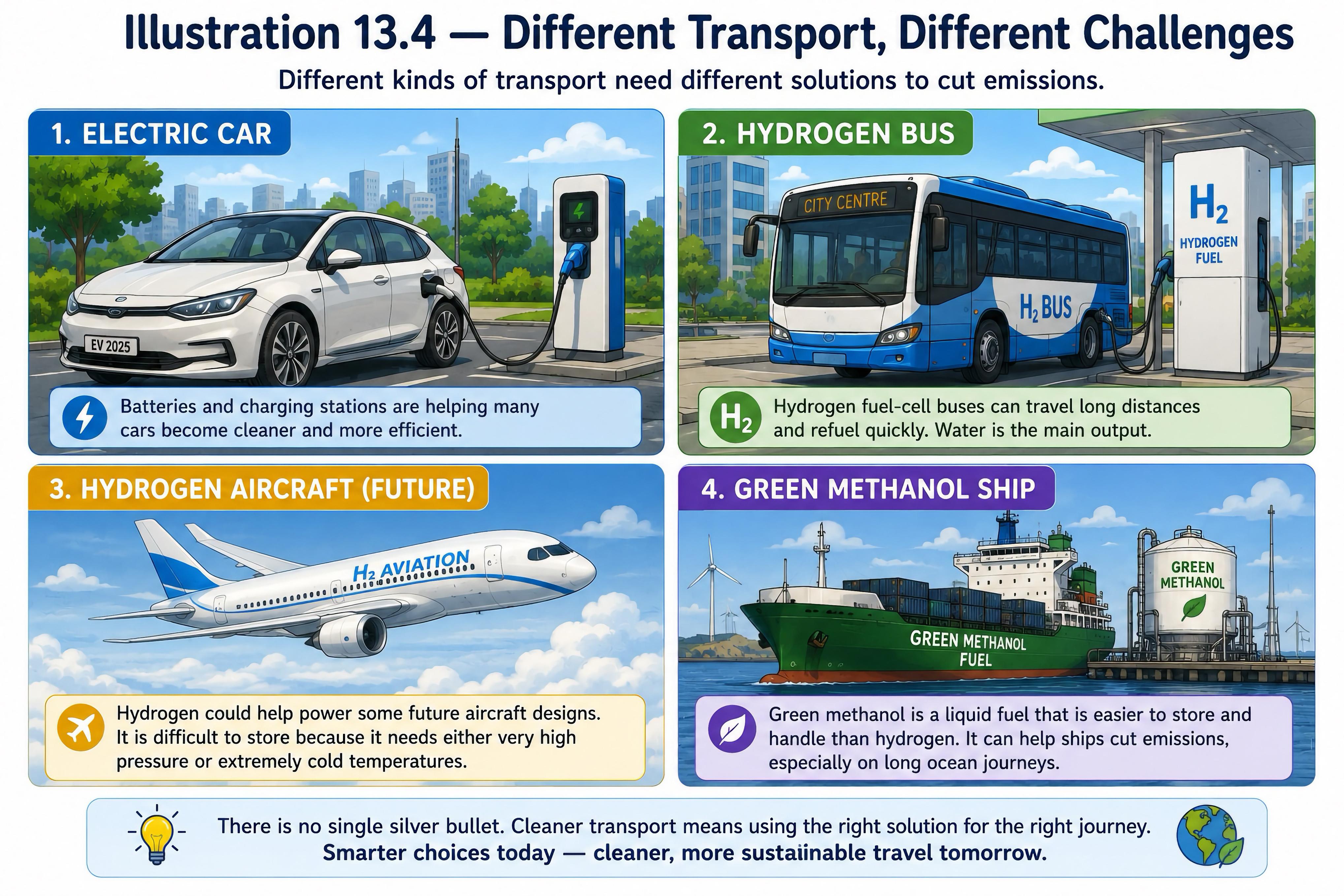 Different transport solutions