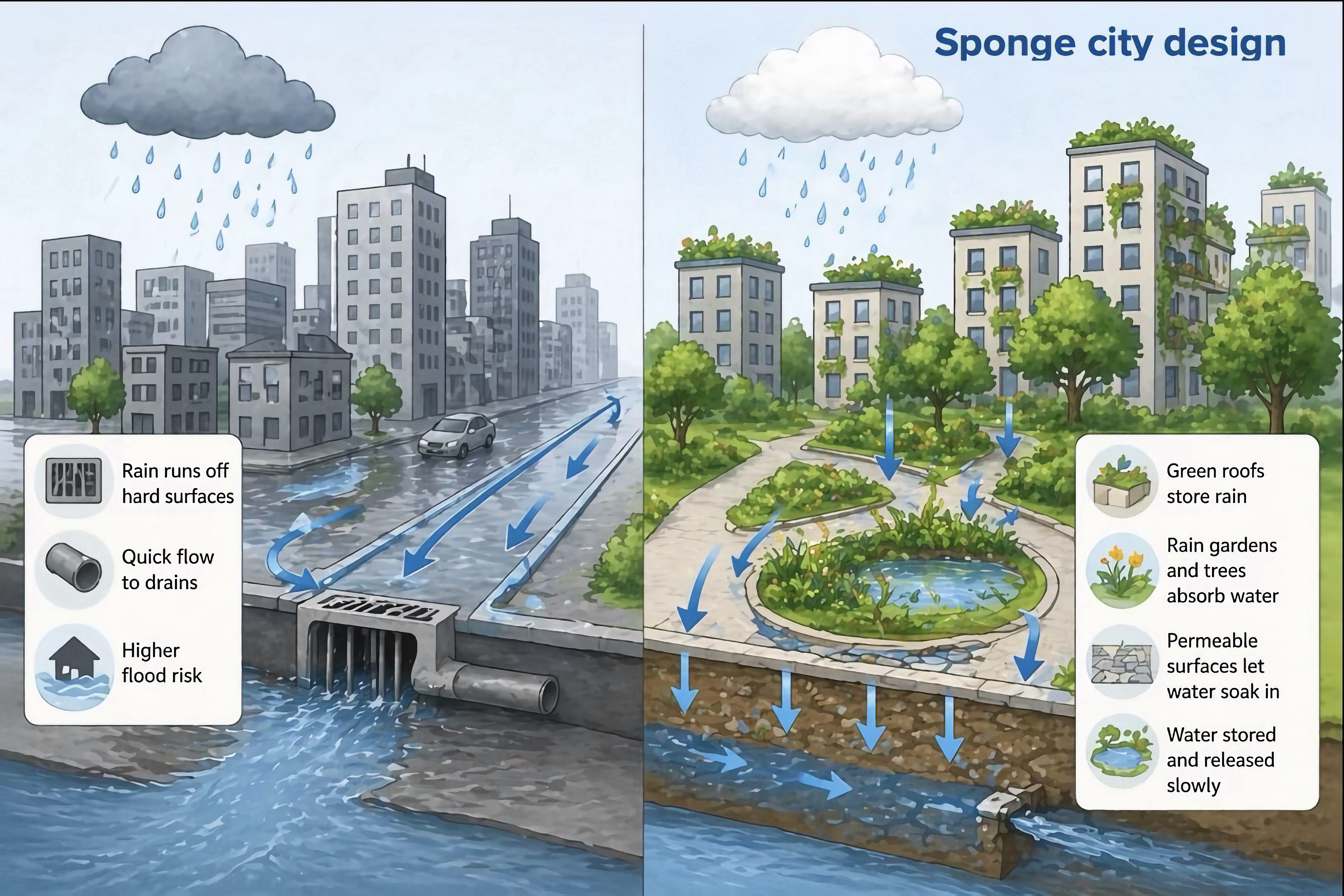 Sponge cities