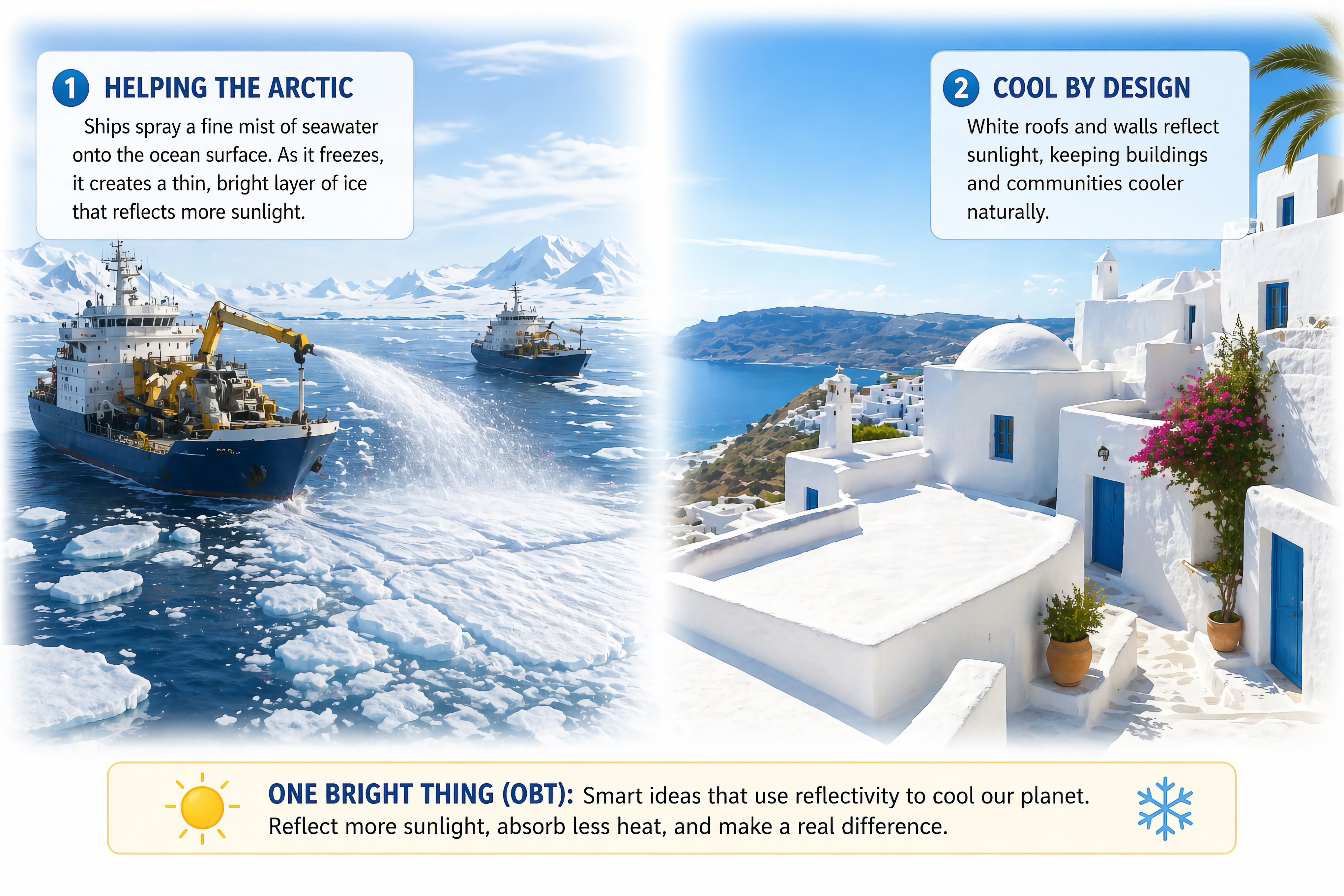 Creating the albedo eﬀect